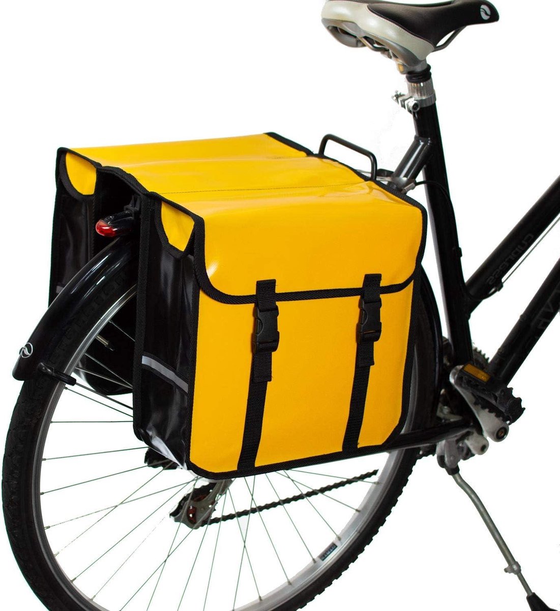 Dubbele Fietstassen - Bagagetas Set - Dagelijkse Vervoer - Volledig Waterdicht - 26 Liter Capaciteit - Geel