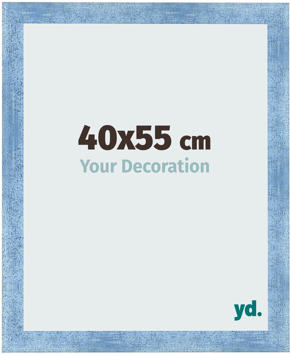 yd. Your Decoration - Fotolijst 40x55 cm - MDF - Helder Blauw Geveegd - Pisa