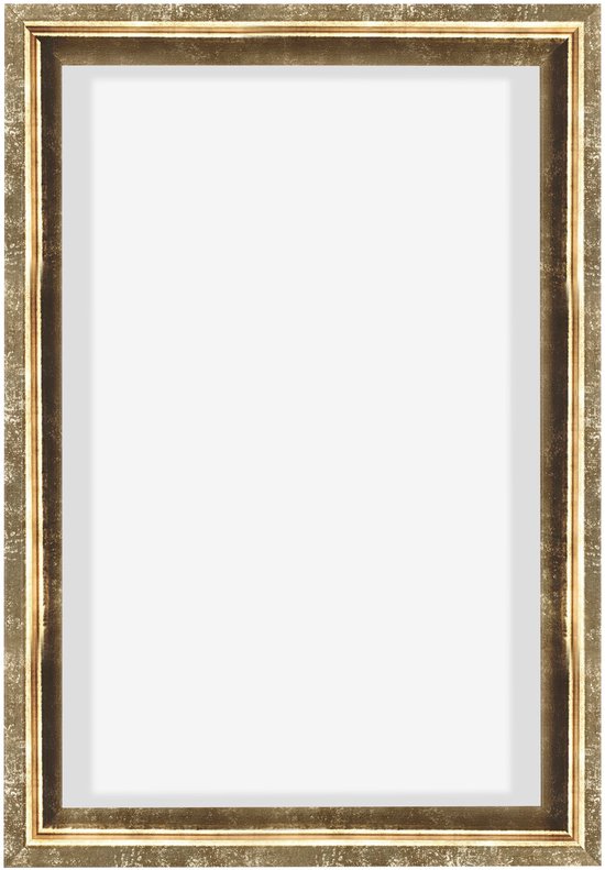 Goudkleurige baklijst met antieke uitstraling, 30x45 cm.