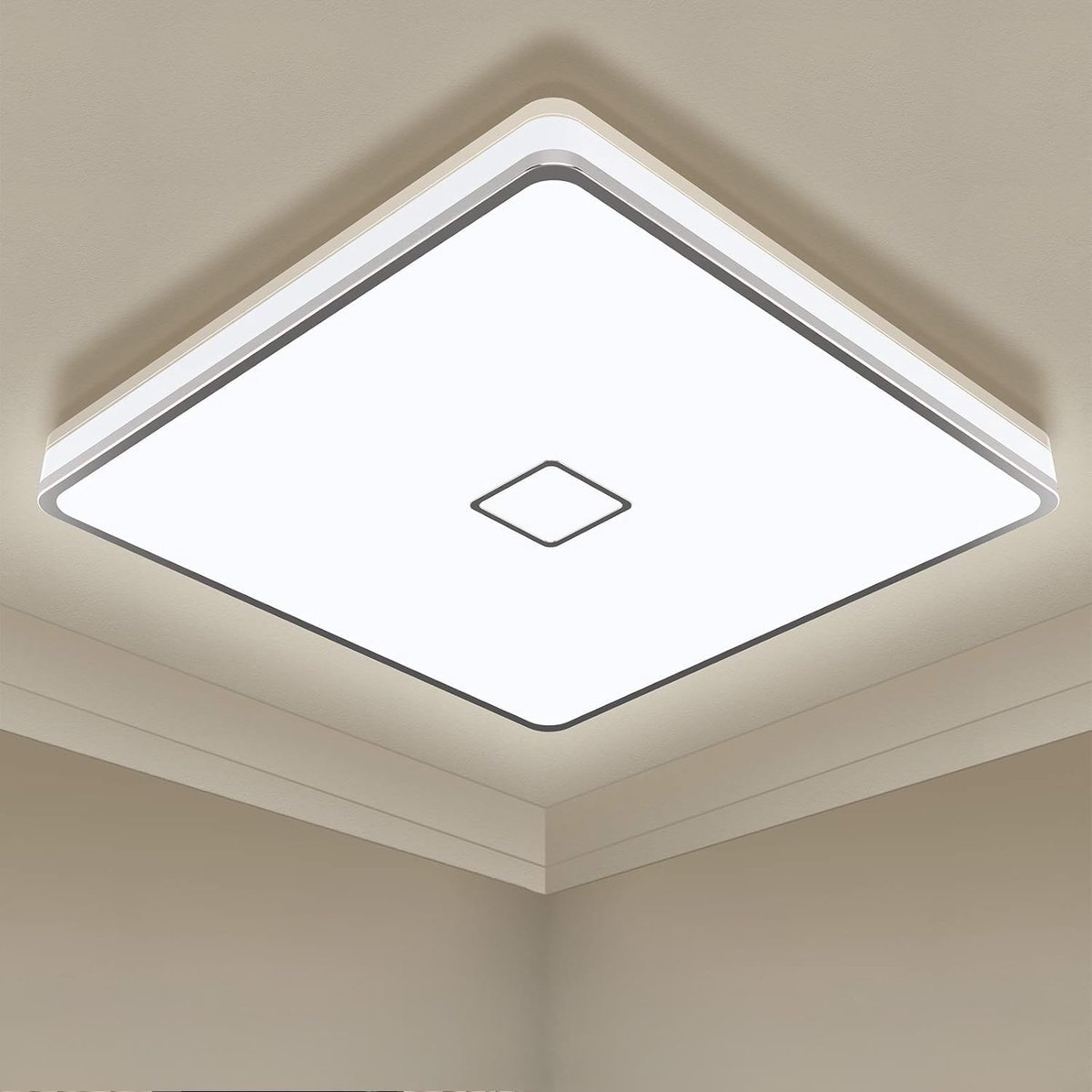 Badkamerlamp, 24 W, led-plafondlamp, IP44 waterdicht, badkamerlamp, diameter 32,5 cm, plafondlamp voor woonkamer, slaapkamer, kinderkamer, 2050 lumen, 4000 K, neutraal wit