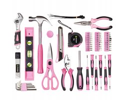 Fieldmann FDG 5016-71R 71-delige gereedschapsset voor dames, roze/zwart