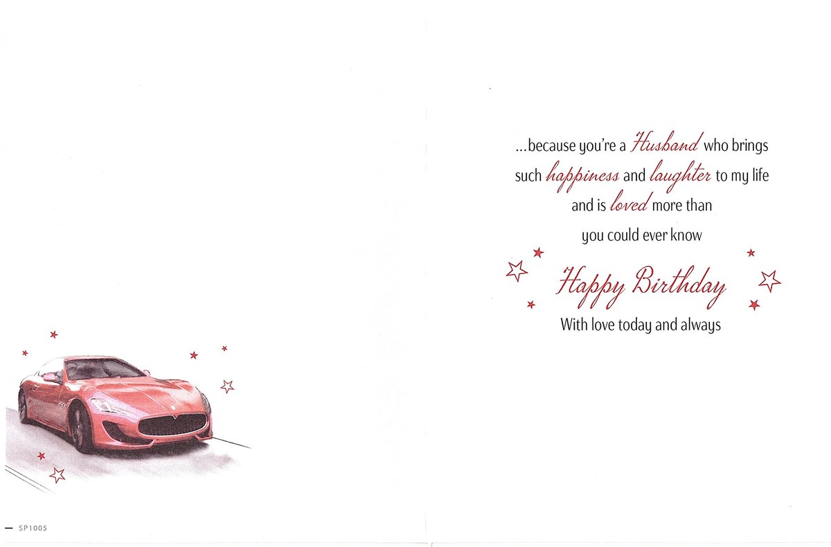 to My Wonderful Husband Verjaardagskaart - Grootte 6" X 8" - ShopVlot