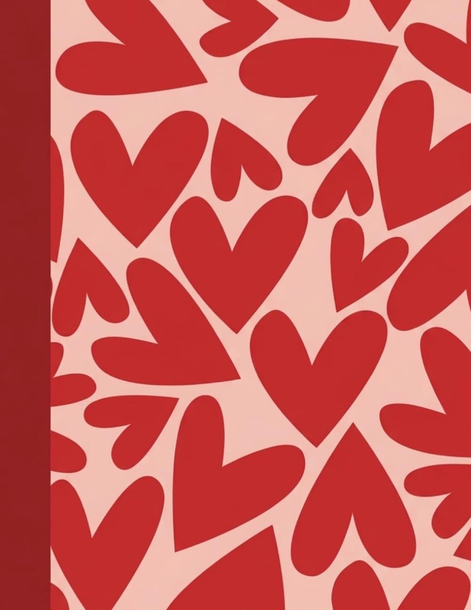 Red Hearts Notebook - A4 Lined Journal 120 pages: Large A4 Composition Book, 120 Pages Wide Ruled Paper, Cute - ShopVlot