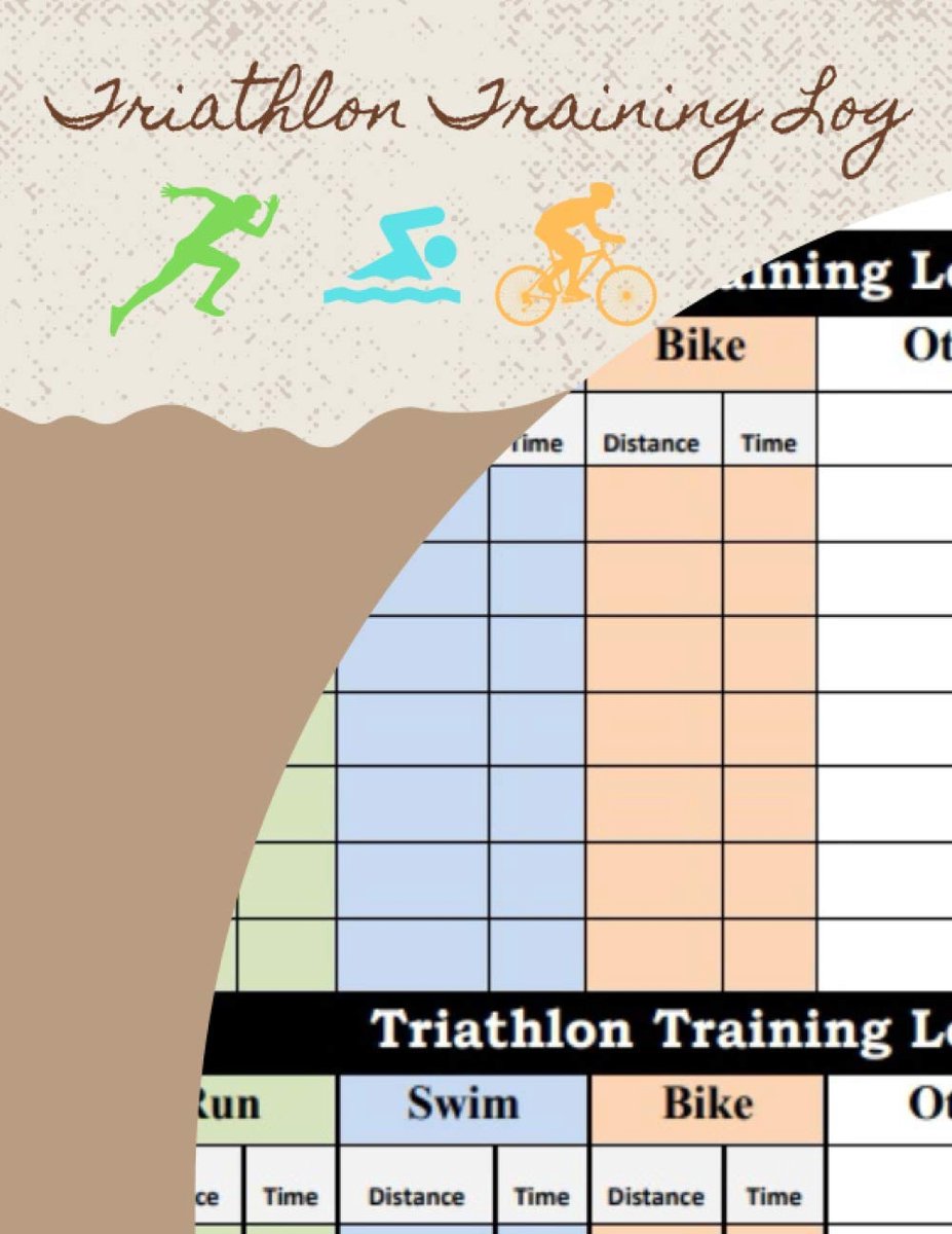 Triathlon Training Log: Triathlon Journal For Triathlete Training Diary Workout Tracking Notebook with Weekly Goal - ShopVlot