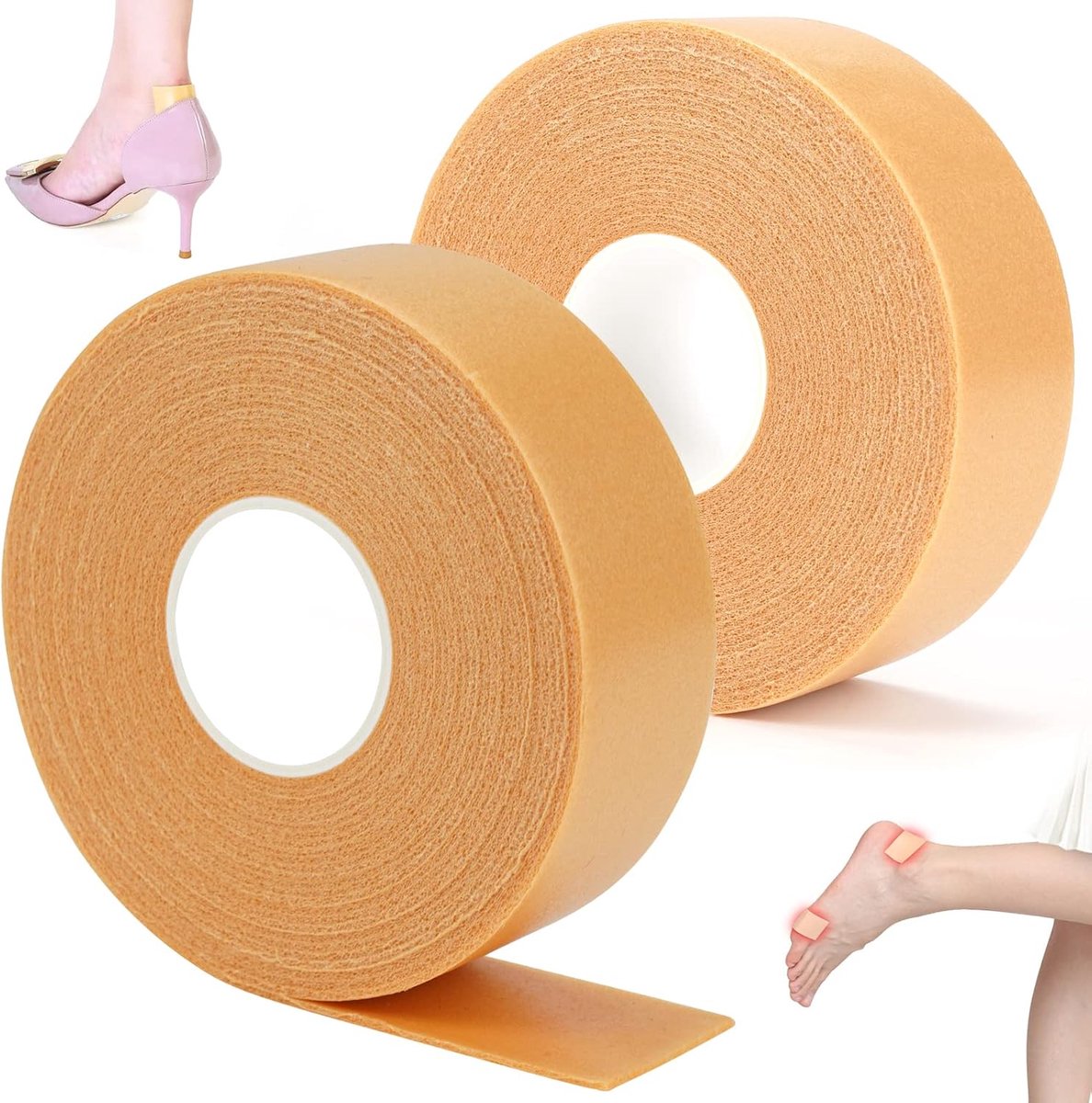 Dailygoods- Hielband Waterdicht - Hielstickers voor Schoenen - Antislip - Slijtvast - Ademend - 2 Rollen van PE-spons