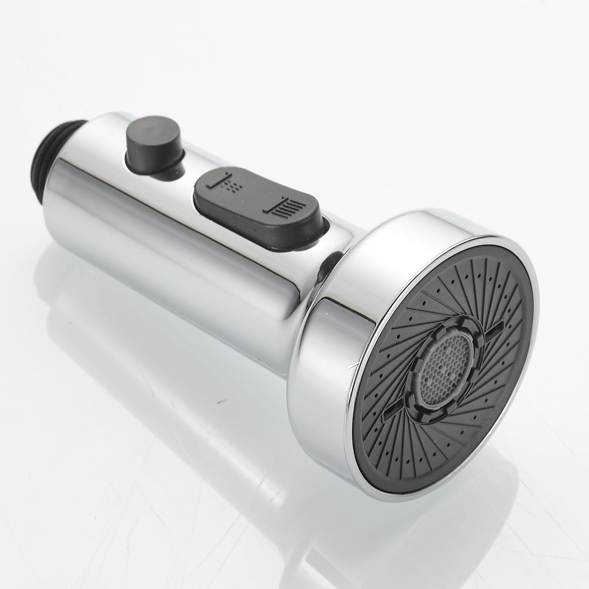 Vervanging, servies, douchekop, G 1/2 inch met universeel afneembaar reserveonderdeel, sproeikop, 3 functies, keukenkraan, wastafel, douche (douche chroom zilver)