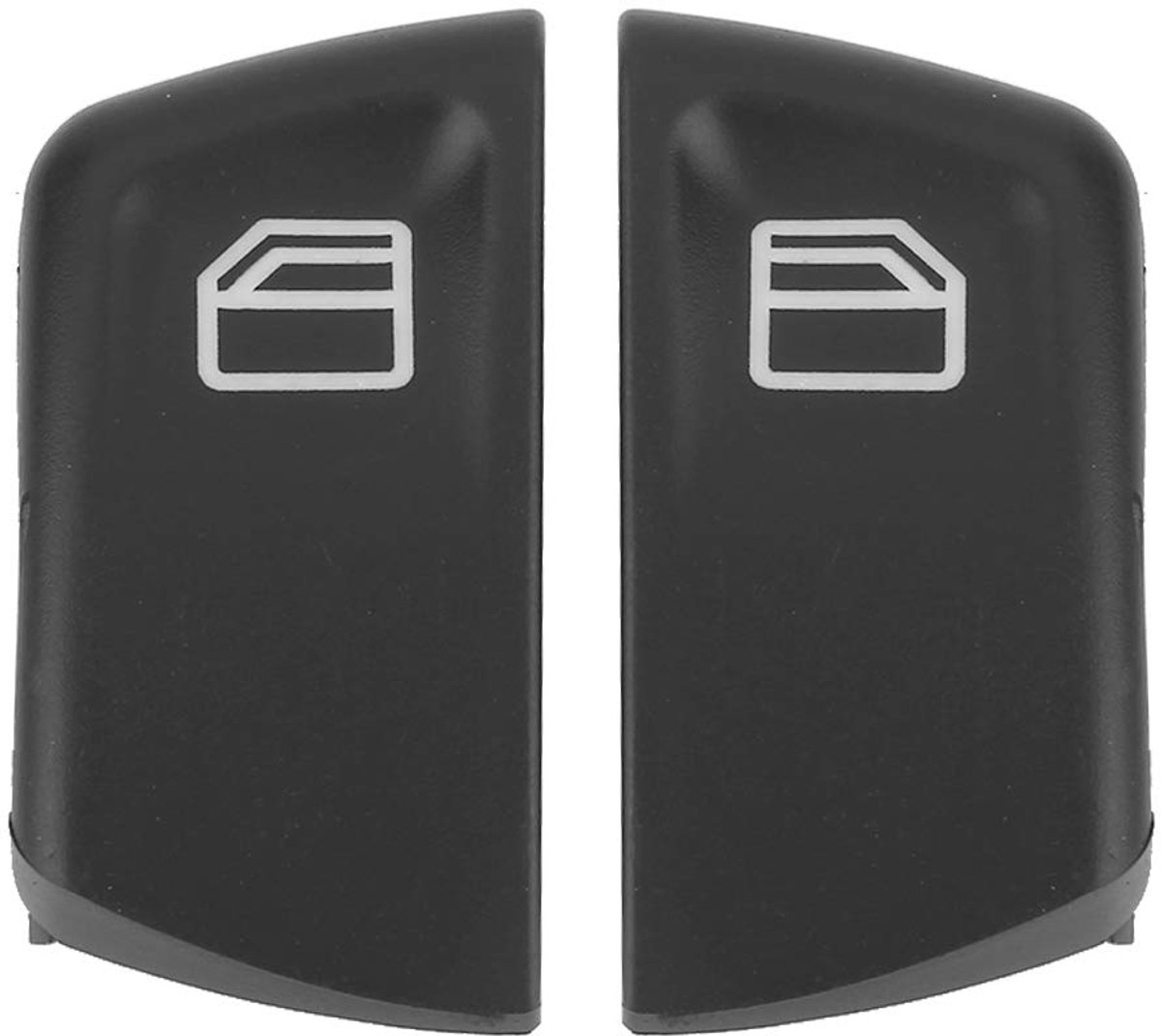 Button 807624374022 2 stuks autoruiten schakelaarafdekking ABS voor Vito Viano W639 Sprinter II 906 2003-2013 ABS raamschakelaar zwart