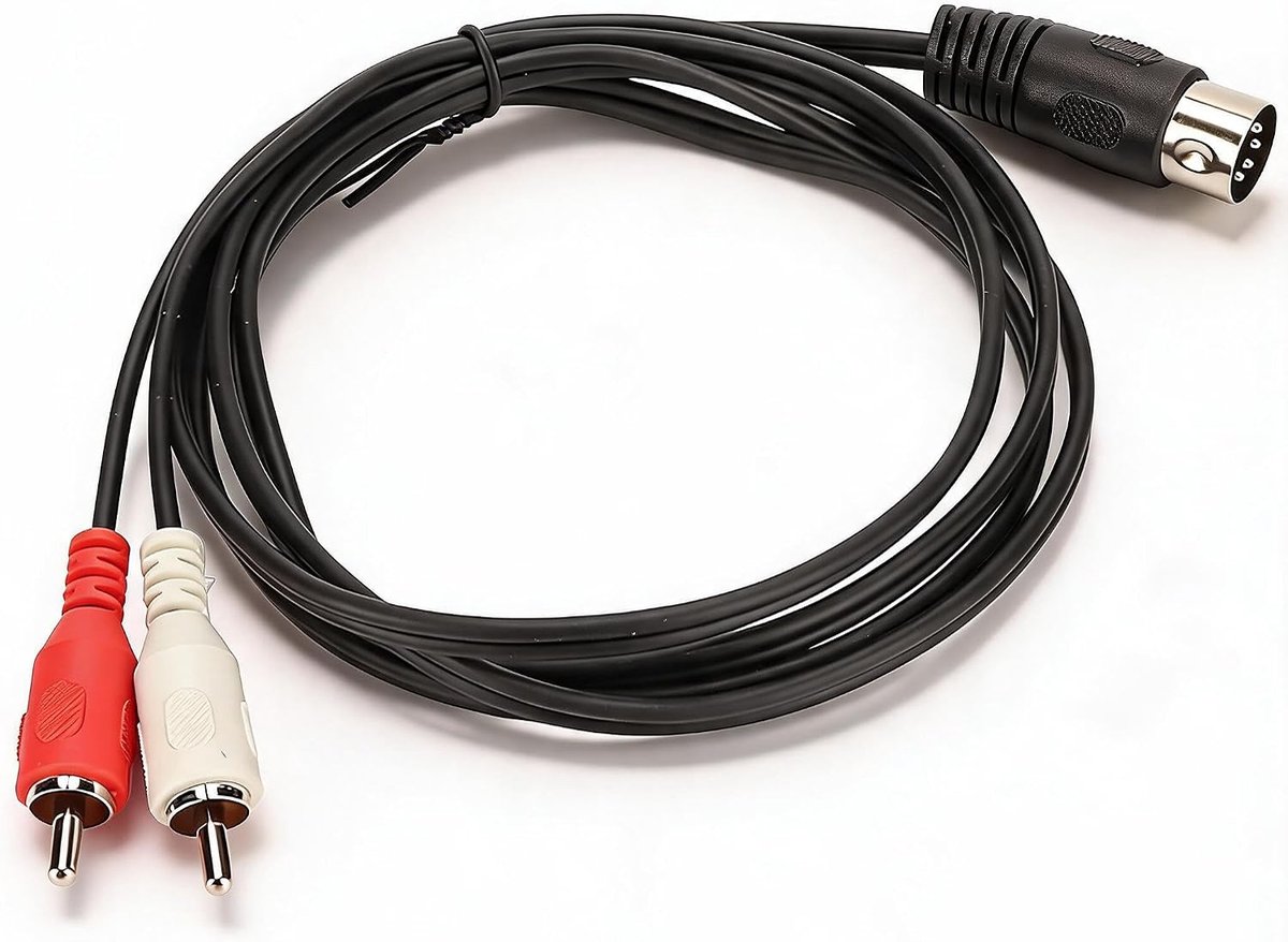 Naar kabel, 5-pins DIN Male Naar 2 Male-kabel, PVC DIN Naar Audio-adapterkabel voor Cd-speler, Videorecorder, Dvd, Phono, LD Naar voor Quad-stereosystemen