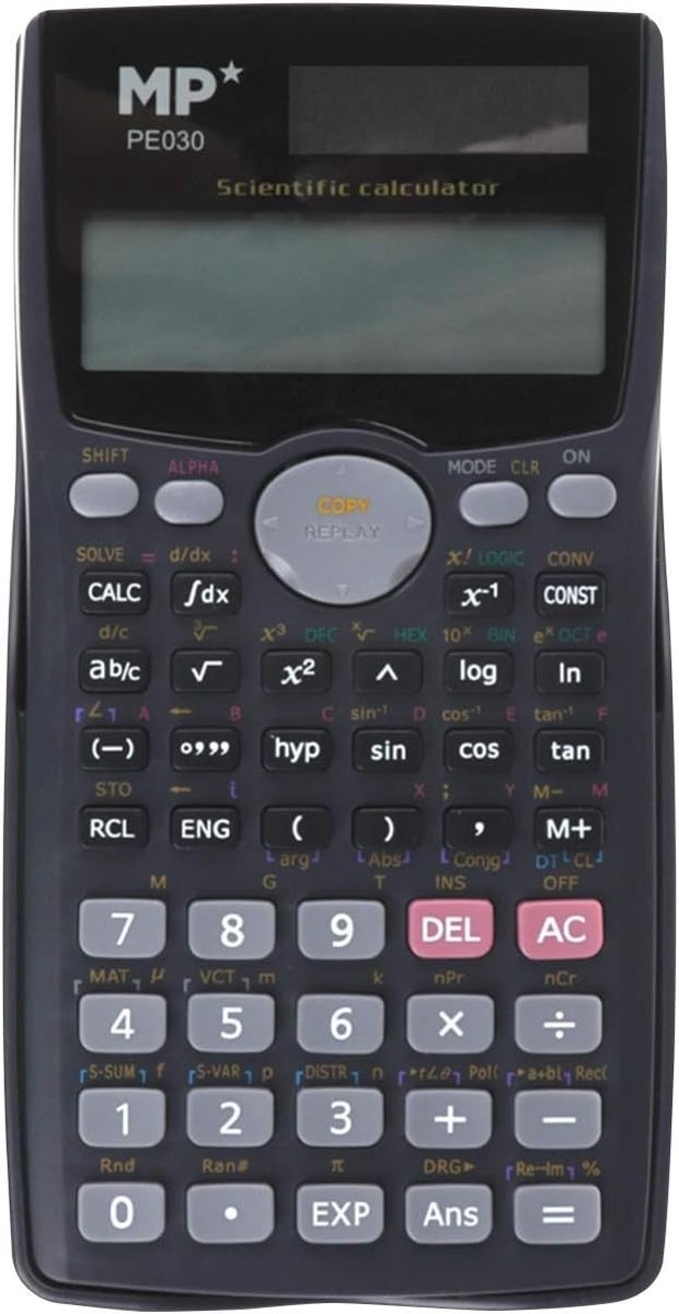 Wetenschappelijke Rekenmachine - Zwart - 10 + 2 Cijfers - Met 401 Functies - Voor Professioneel en Schoolgebruik
