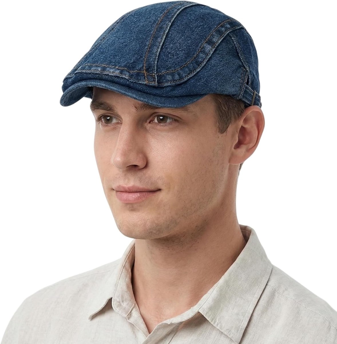 Denim Katoen Baret Hoed, Baskenmuts Unisex Flat Cap Ivy Newsboy Cabbie Caps Driving Hat