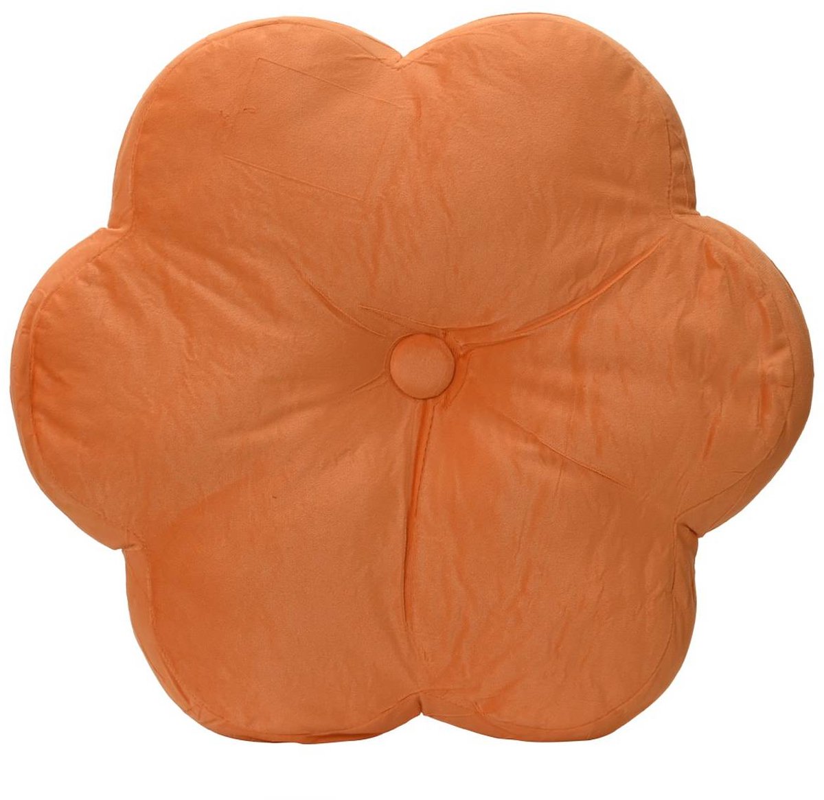 Kaemingk Decoris sierkussen bloemvorm oranje 38 cm