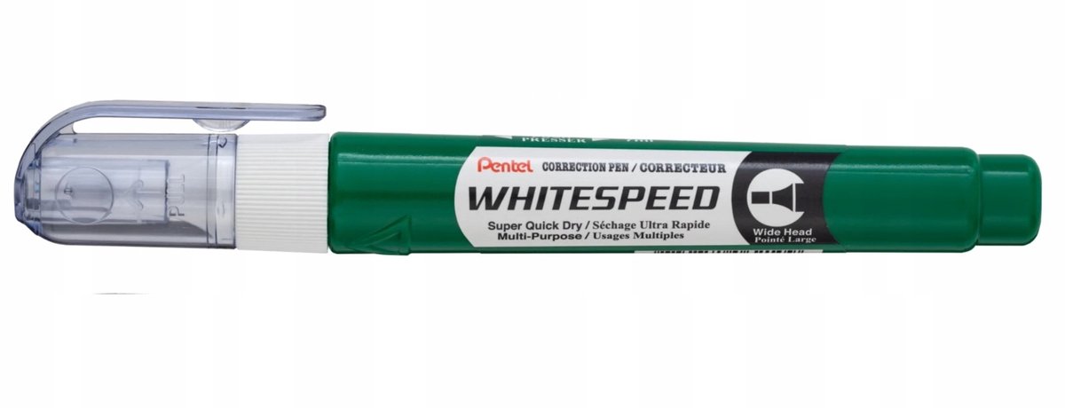Pentel ZLH64 Vloeibare Correctiepen met Platte Punt - Sneldrogend