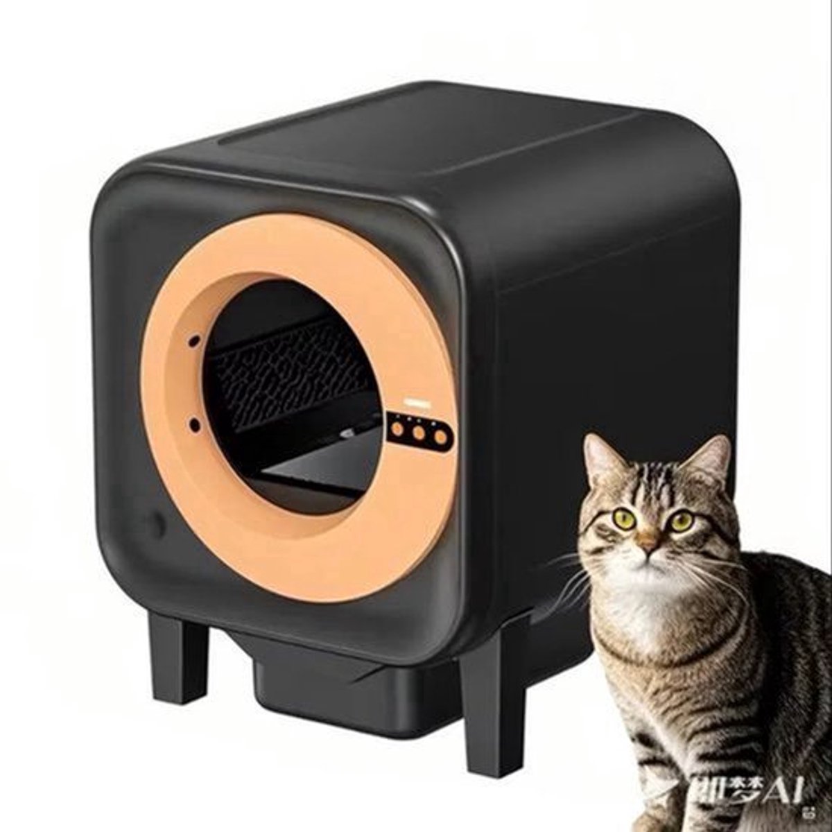 Automatische Kattenbak – Intelligente Kattenbak – Zelfreinigende Kattenbak – Slimme Kattenbak – 70 Liter Ruimte – Geavanceerde Geurcontrole – Zwart