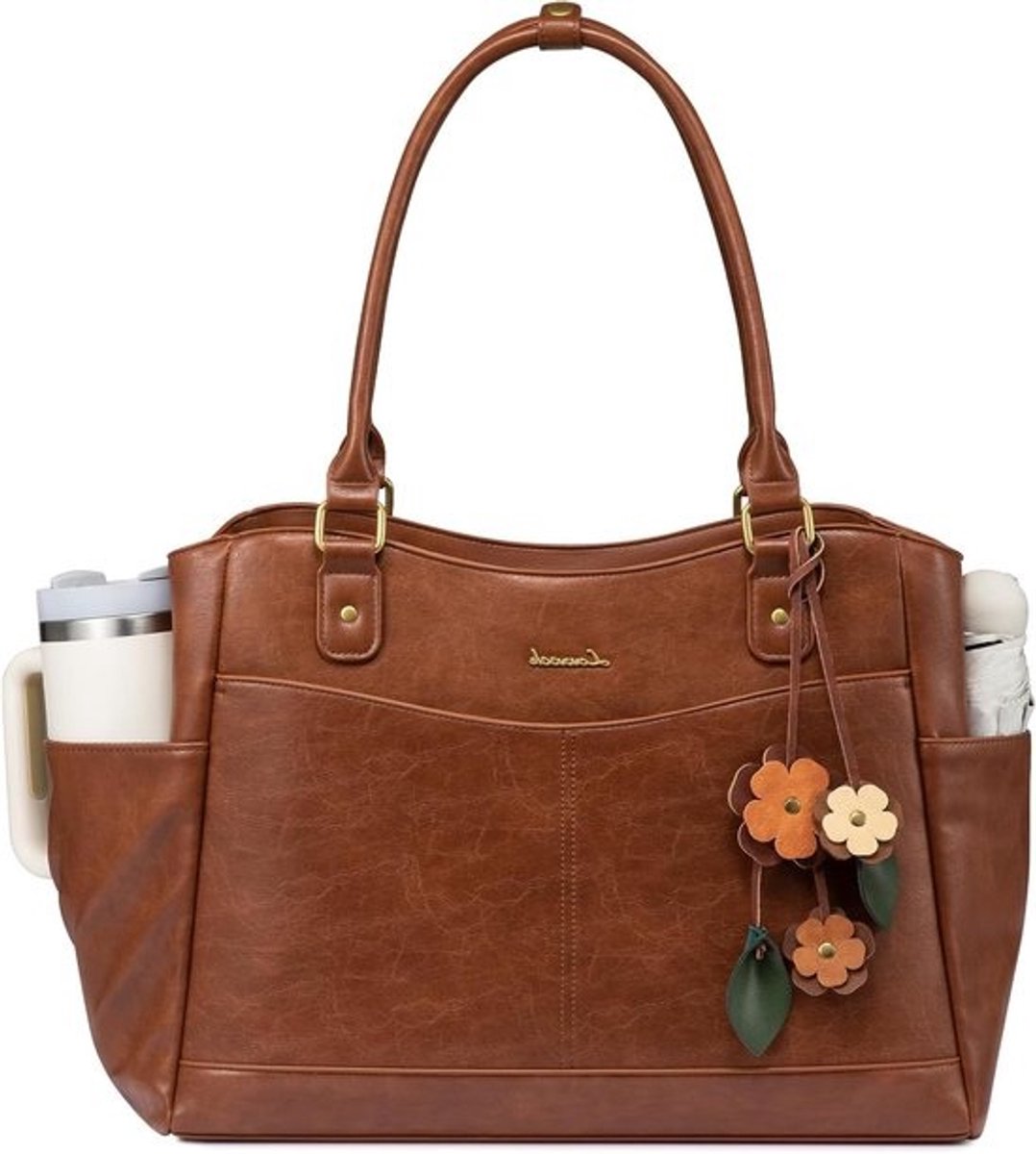Elegante 15.6 Inch Laptop Bag voor Vrouwen - Werk- en Schooltas met Schouderband voor Kantoor en Universiteit