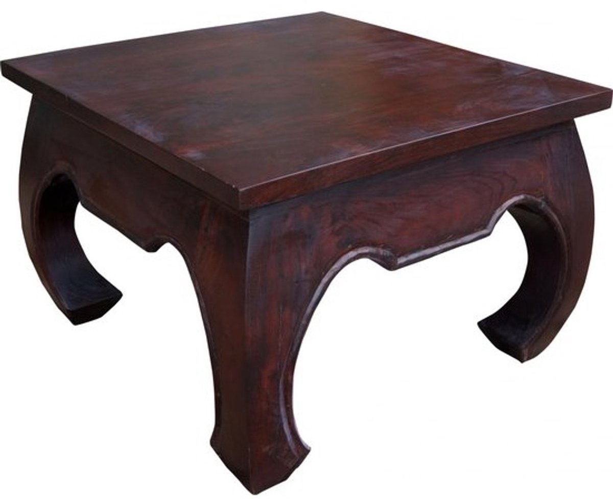 Vloertafel van Acaciahout - vierkant 60x60 cm, Koffietafel in Koloniale Stijl