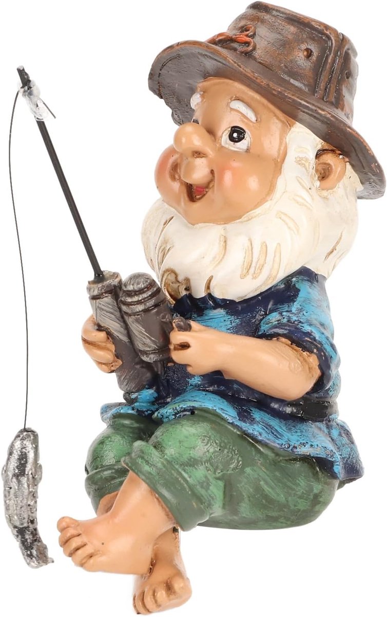 Viskabouter van hars - decoratief beeld voor tuin, zwembad en vijver - Binnen/Buiten Ornament voor Binnenplaats