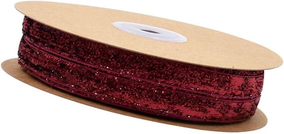 Decoratieband, 1 cm x 20 m, metallic glitter-fluwelen lint, eenzijdig glitterlint, voor haaraccessoires, naaien, verjaardag, feest, bruiloft, decoratie, sieradenlint