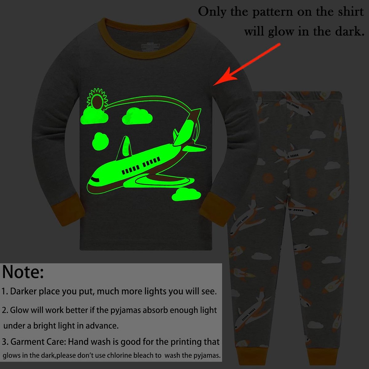 Pyjama voor kinderen, raket, astronaut, haai, dieren, katoen, bijpassende kleding, leeftijd 1-12 jaar