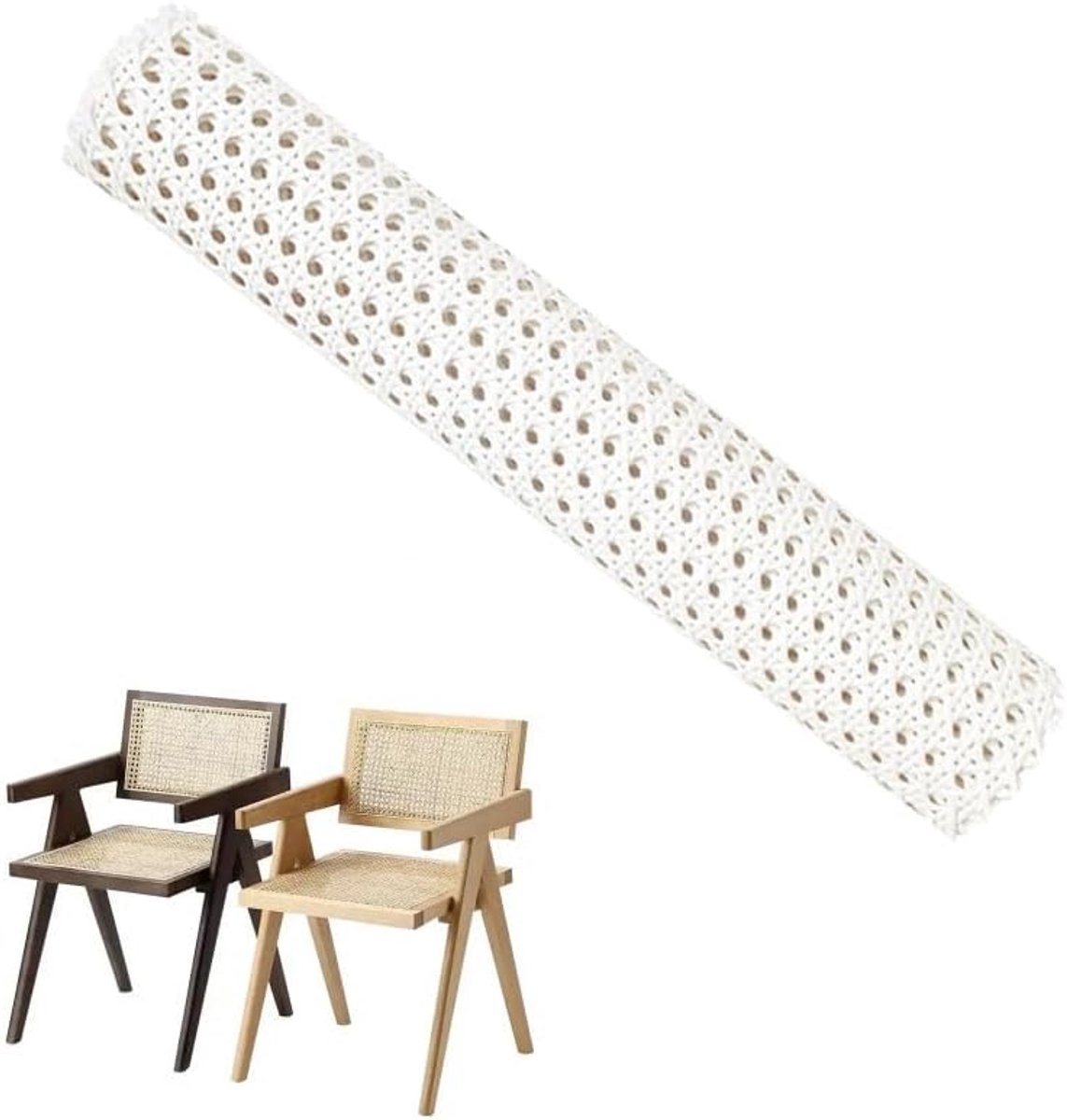 Cane Webbing rotan rol, 40 x 100 cm, cane webbing rotan rol weefselrol, geweven open honingraatweefsel voor doe-het-zelf-projecten, meubeldecorative