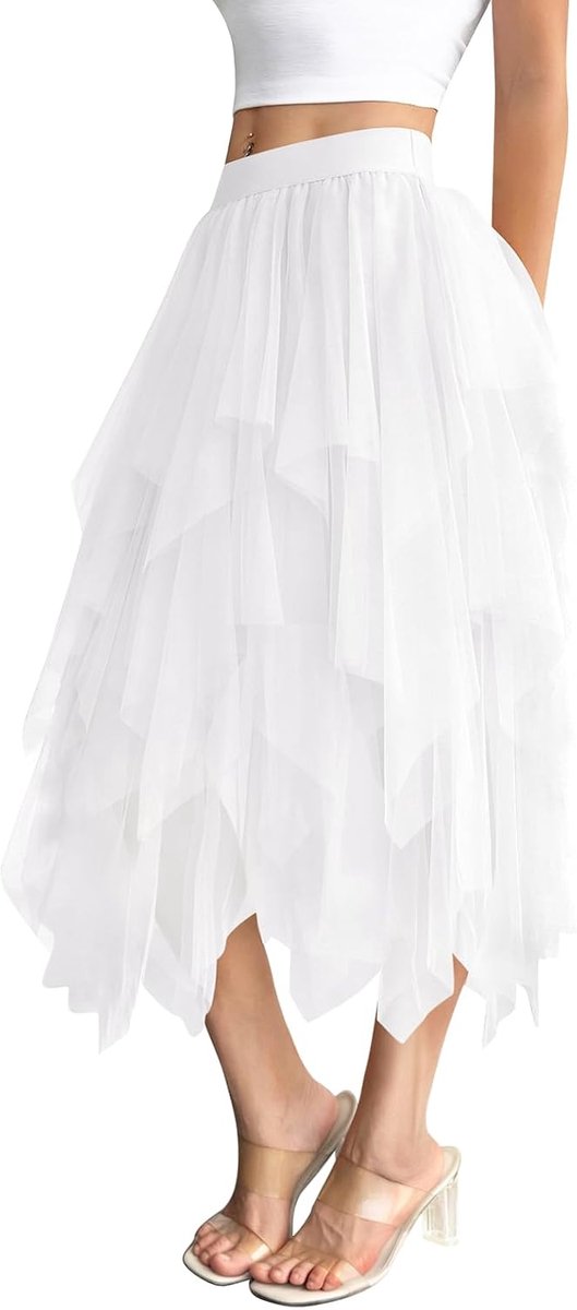 Rok voor dames, onregelmatig, 3 lagen, onderrok van tule, voor carnaval, Halloween, fancy dress, Kerstmis, cosplay, galakostuum