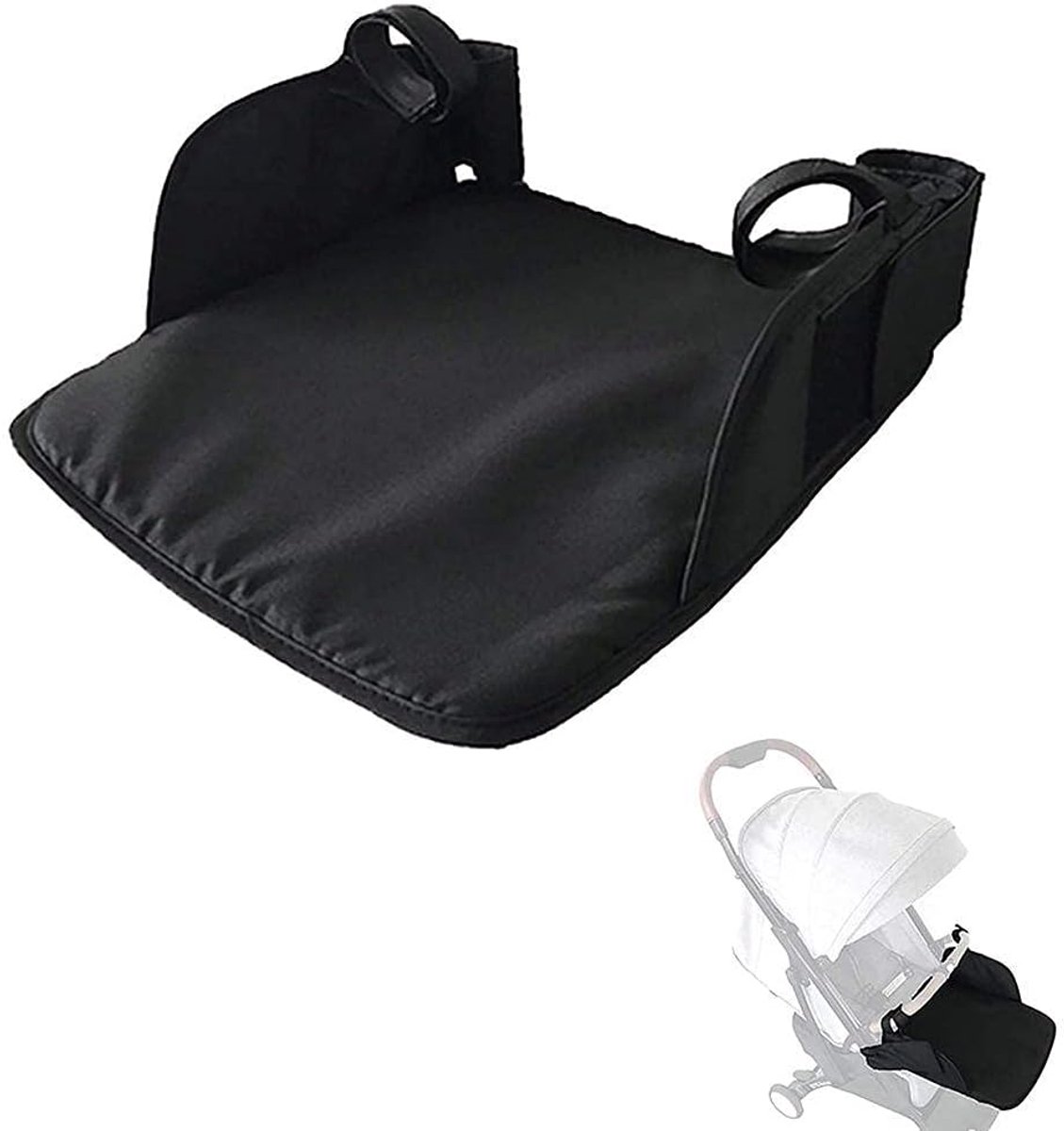Voetsteun Universele Voetsteun Verlengde Zitting Pedaal Kinderwagen Voetsteun Accessoire voor Kinderwagen Kinderwagen 35×30cm (Zwart)