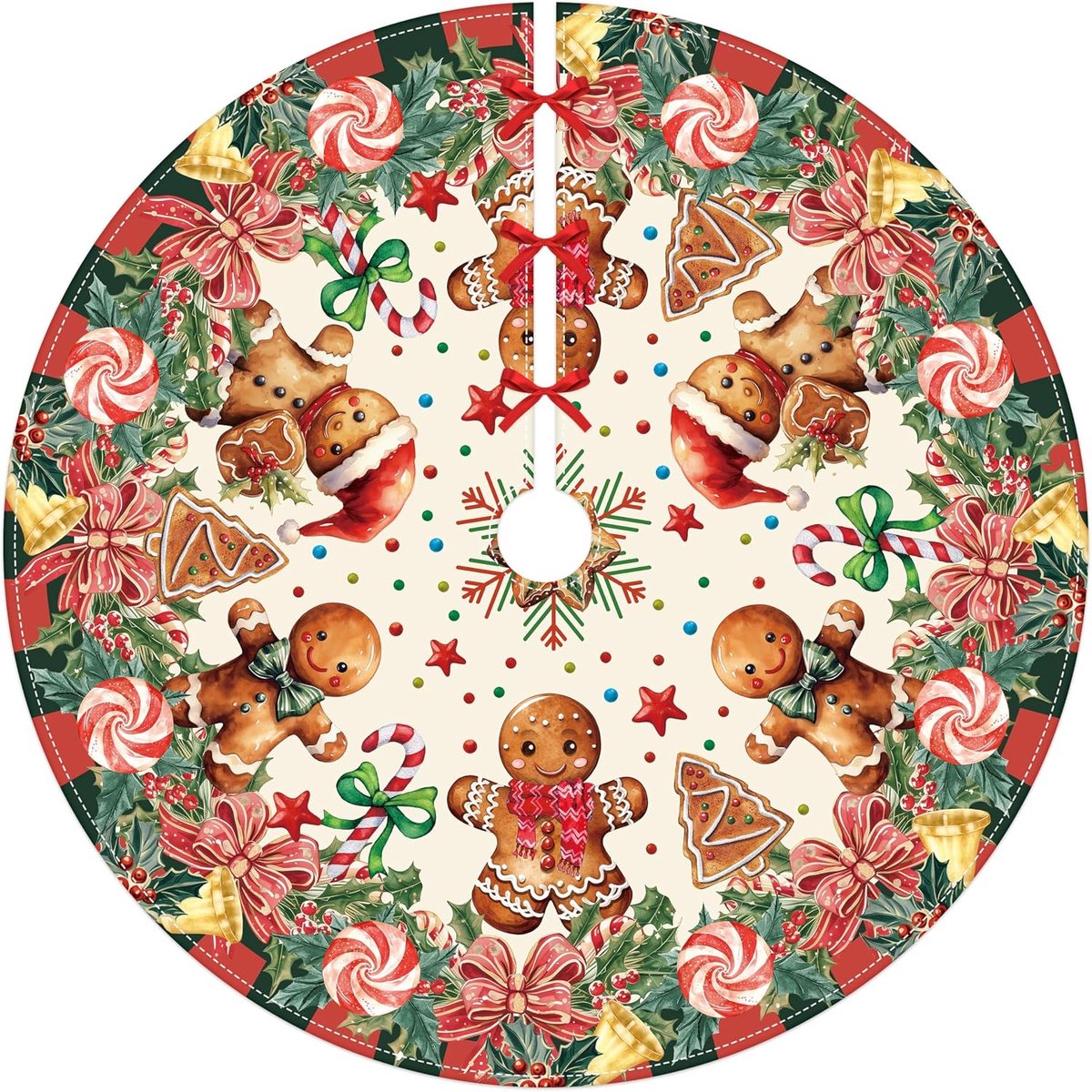 90 cm kerstboomrok, rond, prachtige kerstboomrok, schattige kerstboomrok, kerstboomtapijt, rond, voor kerstboom, onderste decoratie, vakantiedecoratie, kleur C