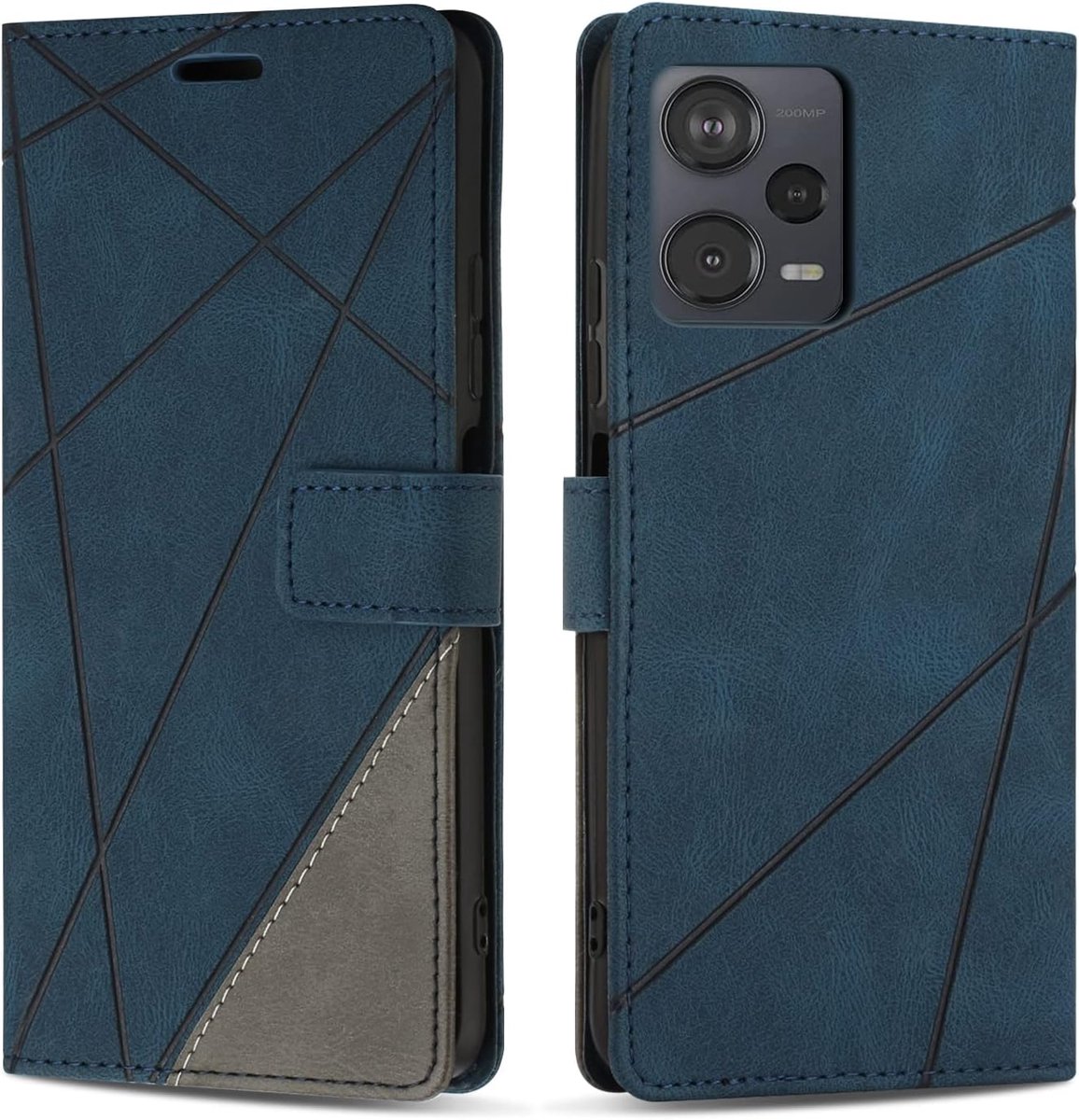 Hoesje voor Xiaomi Redmi Note 12 Pro PLUS 5G, Premium Lederen Portemonnee Beschermhoes Telefoonhoesjes met Kaartenvakken Beschermhoesje voor Redmi Note 12 Pro PLUS 5G, Blauw