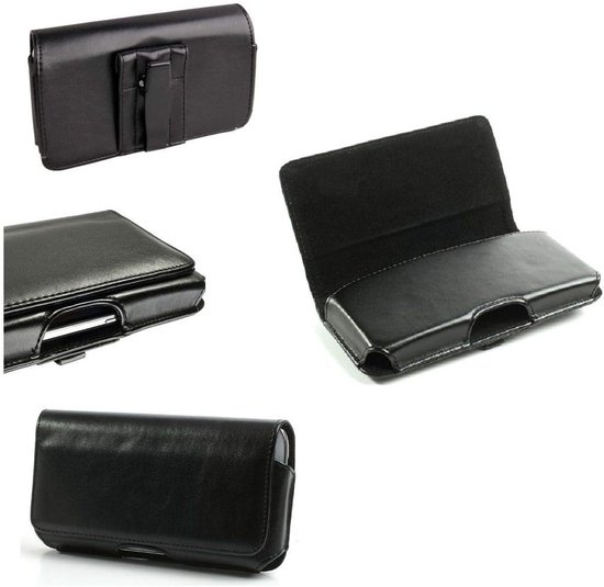 Cover Executive Horizontal and Clip Metal voor MEIZU M16 (2018) - Black — afbeelding 4