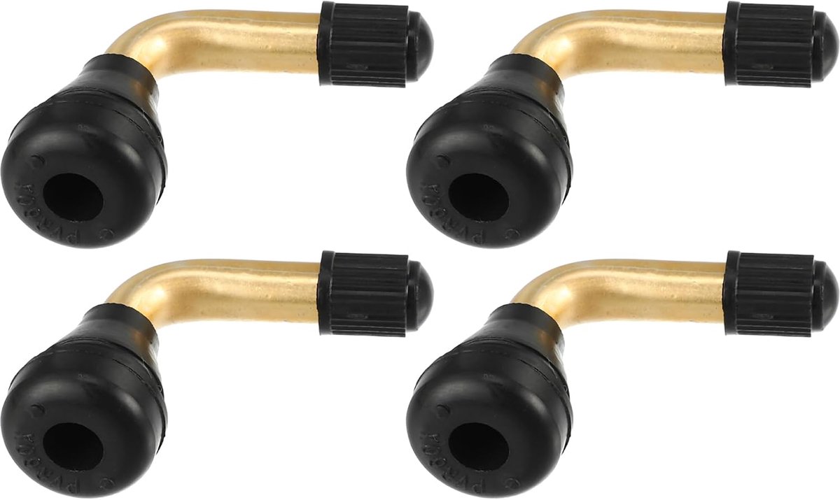 4 Stuks Universele PVR60 Tubeless Bandenventielen - Motorfietsen - Gouden Kleur