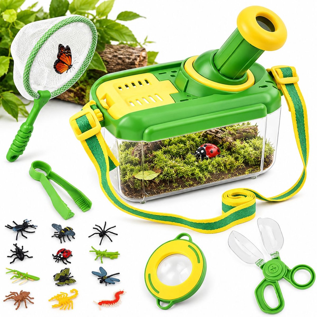 VHV - Insecten speelgoed - insectenpotje met vergrootglas - Buitenspeelgoed - Natuur Onderzoekerset - Insecten Explorer - Kinderspeelgoed 4 5 6 jaar - Cadeaus voor jongens en meisjes