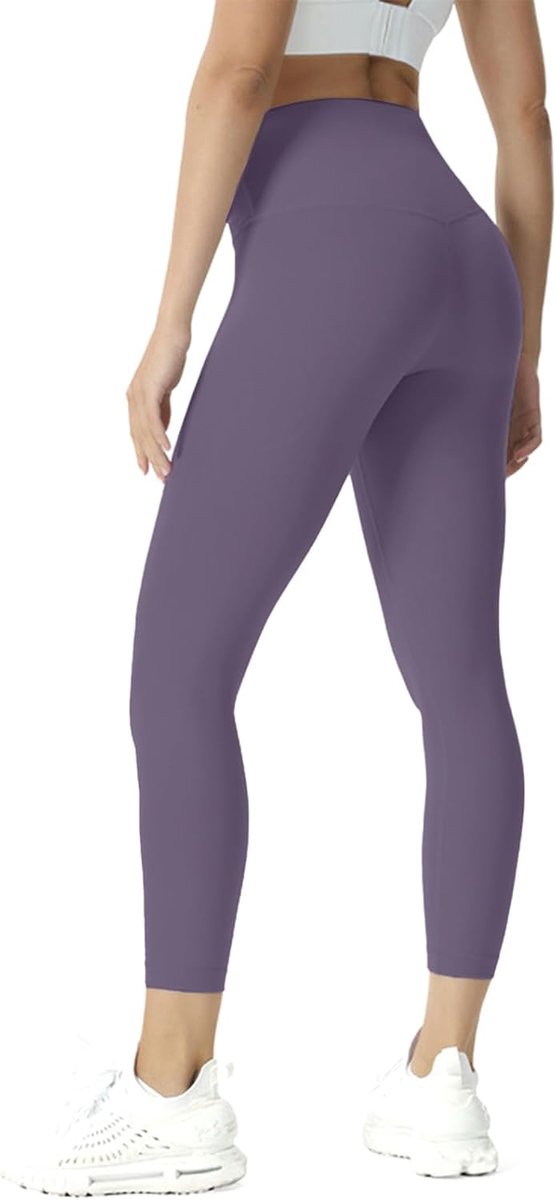 Leggings met hoge taille, leggings voor dames, fitnessbroek, yogabroek voor dames, voor sport of vrije tijd, buikcontrole, elastisch, zacht, ondoorzichtig