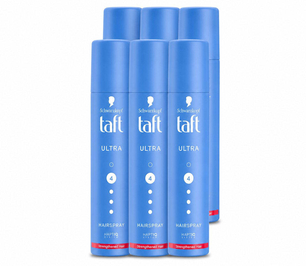 6 x Taft - Ultra 4 - Haarspray Mini - Sterke hold voor onderweg - 75 ml - Voordeelverpakking - 6 stuks