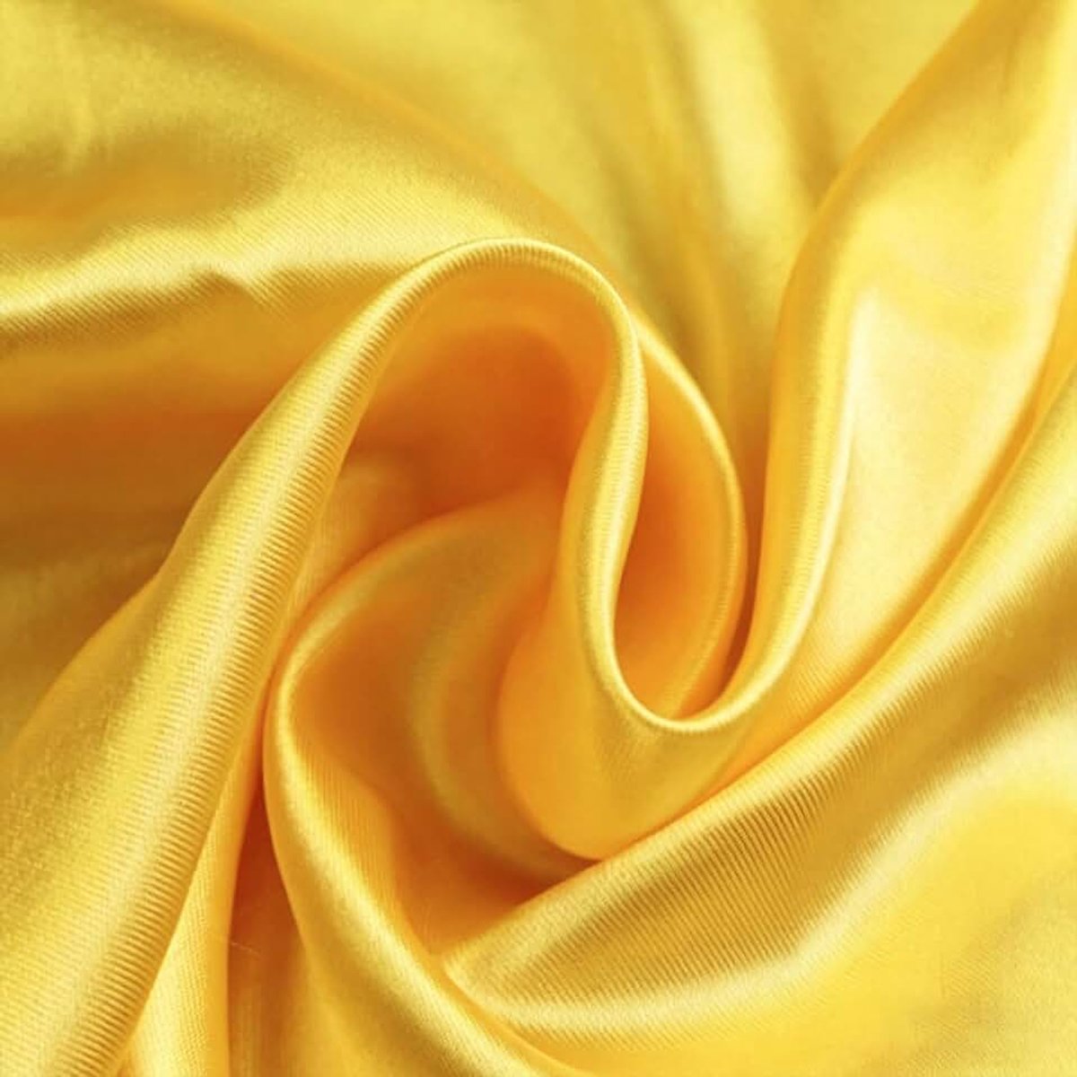 Meter van polyester 100 x 200 cm, satijnen stof geel glanzende en zijdeachtige voering als modestof, decoratieve stof, gordijnstof, gordijnstof, bruiloftsstof, tafelkleedstof