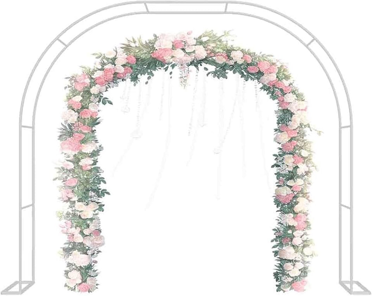 Tuinboog zware roos prieel klimplanten ondersteuning boog grote bruiloft bogen 140 cm 180 cm 240 cm 120 cm breed, wit, B 1,4 m x H 2,3 m