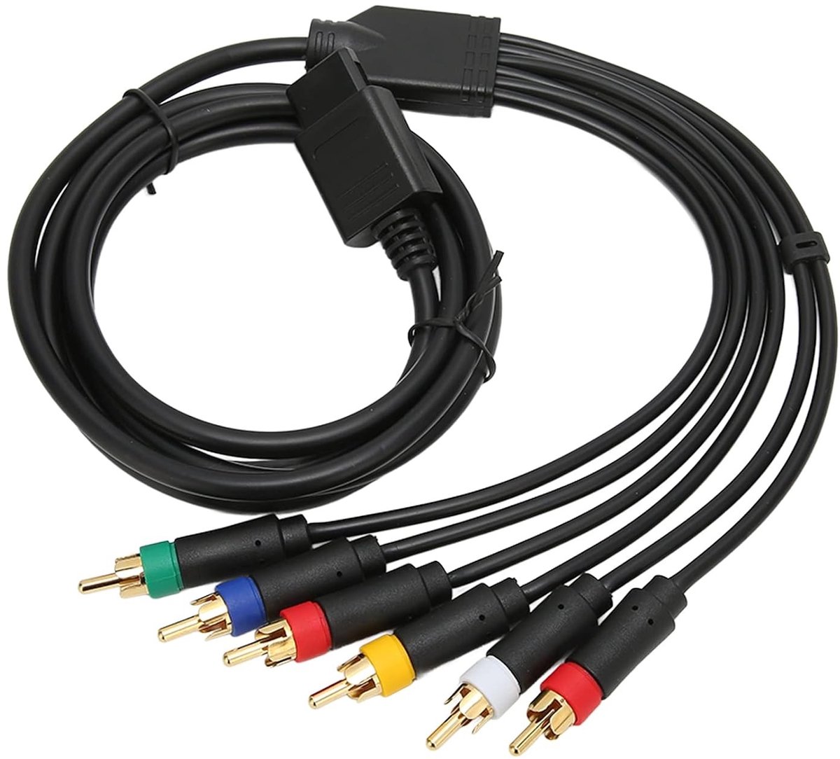 RGB AV-kabel voor N64 en SFC met 4 BNC-connectoren - Ideaal voor gameconsole accessoires en optimale beeldkwaliteit