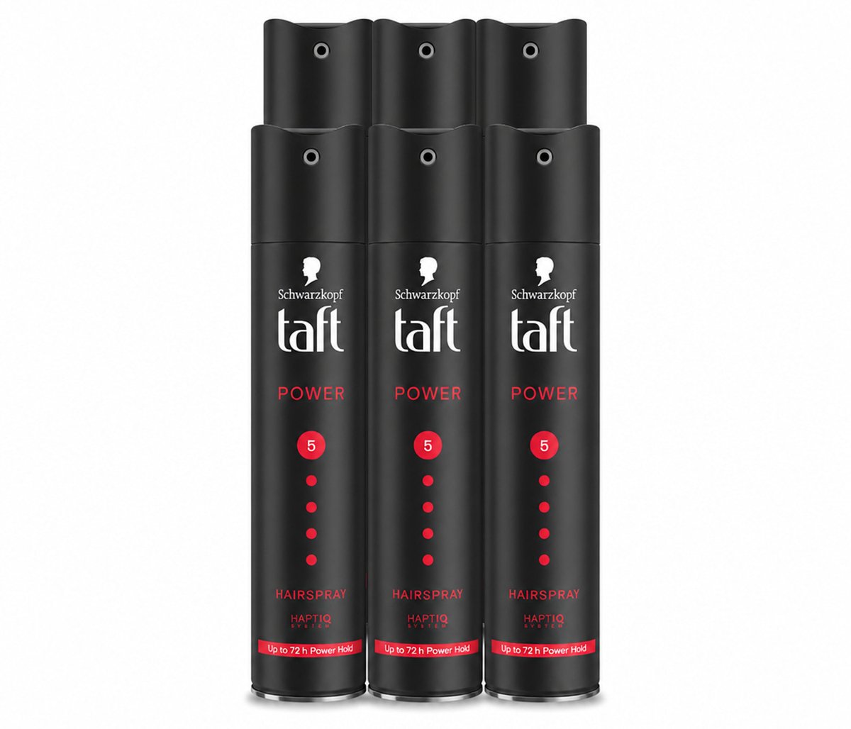 6 x Taft - Power 5 - Haarspray - Sterke fixatie - 250 ml - Voordeelverpakking - 6 stuks