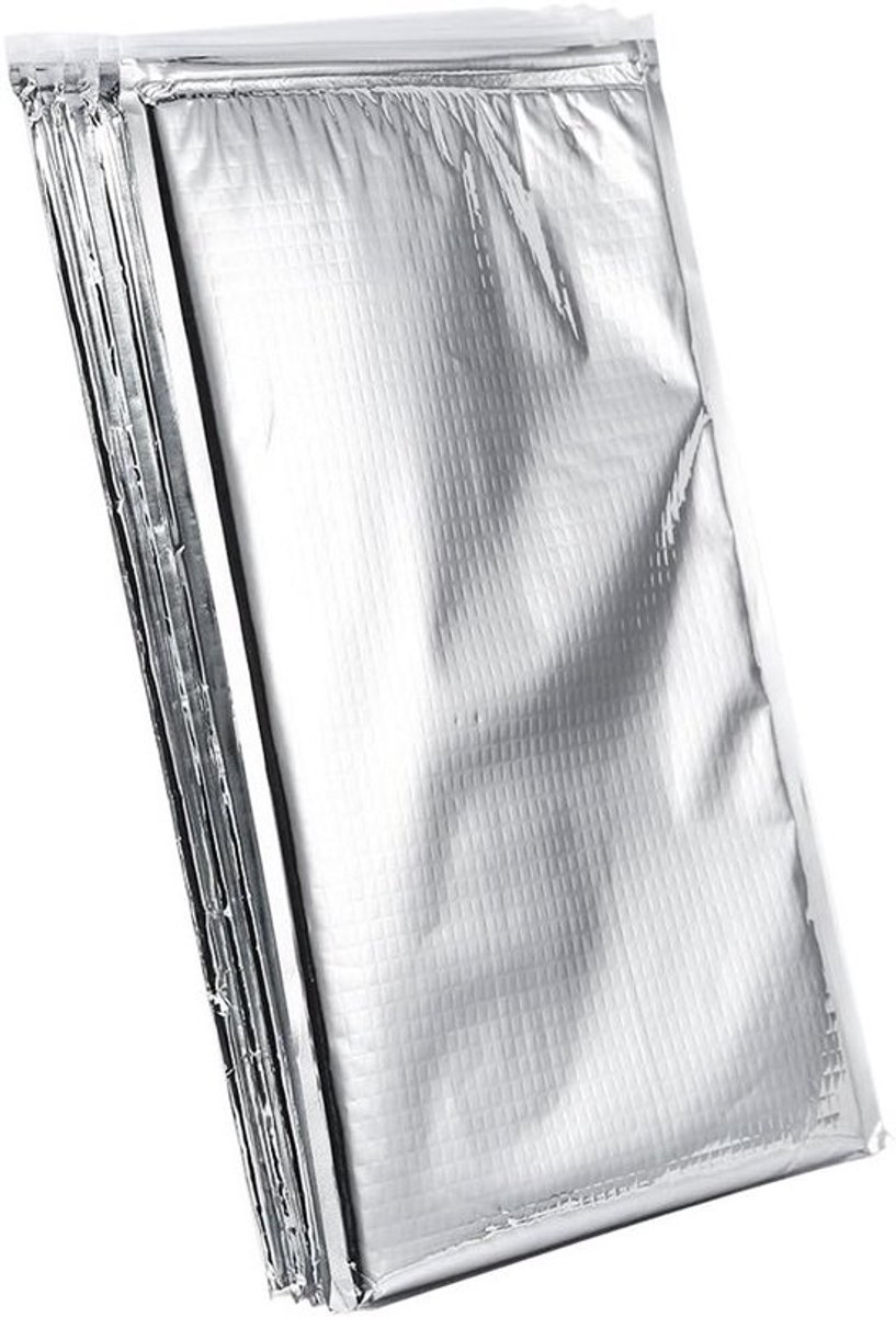 - Geïsoleerde koeltassen - Picknick en camping - Dubbelzijdige zelfsluitende thermische tassen - Zilver - Set van 5 stuks (30 x 35 cm) - Verdikte aluminium isolatie - Geschikt voor buitenactiviteiten - 30 * 35cm, Thermisch.