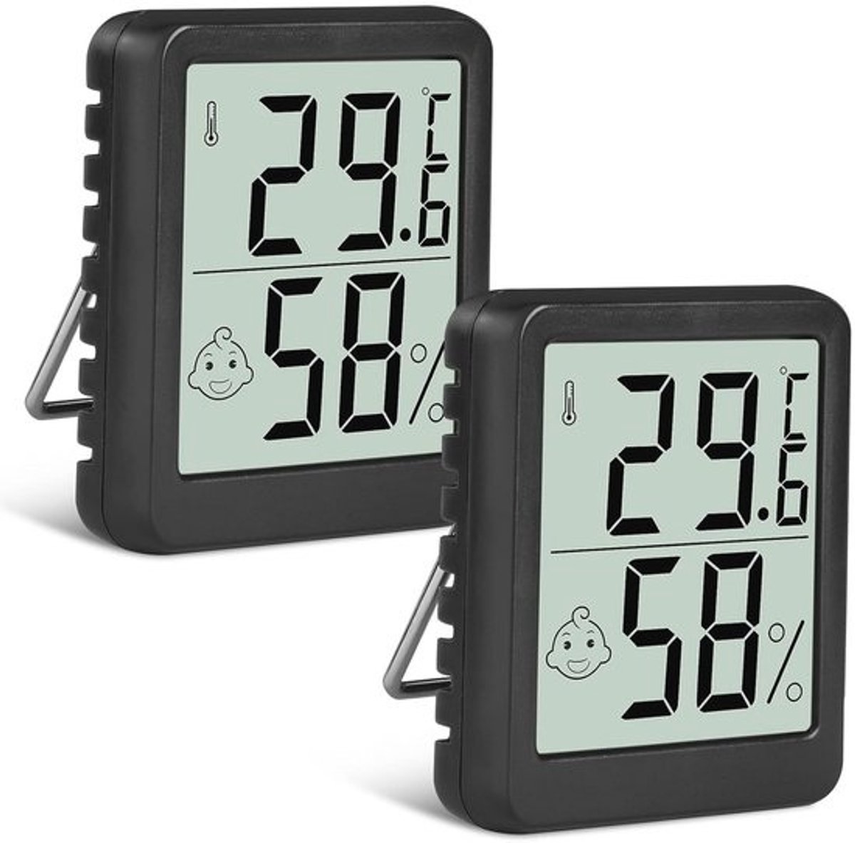 Mini LCD Thermometer en Hygrometer - Digitale Thermometers voor Binnen, Draadloos en Nauwkeurig