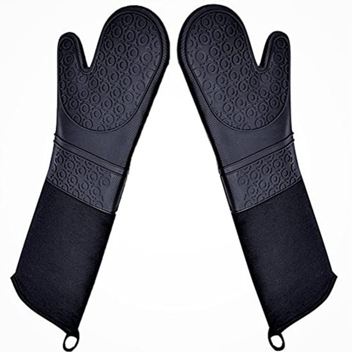 Hittebestendige siliconen ovenwanten voor professioneel gebruik - 2-pack - 49,5 cm Ellebooglengte
