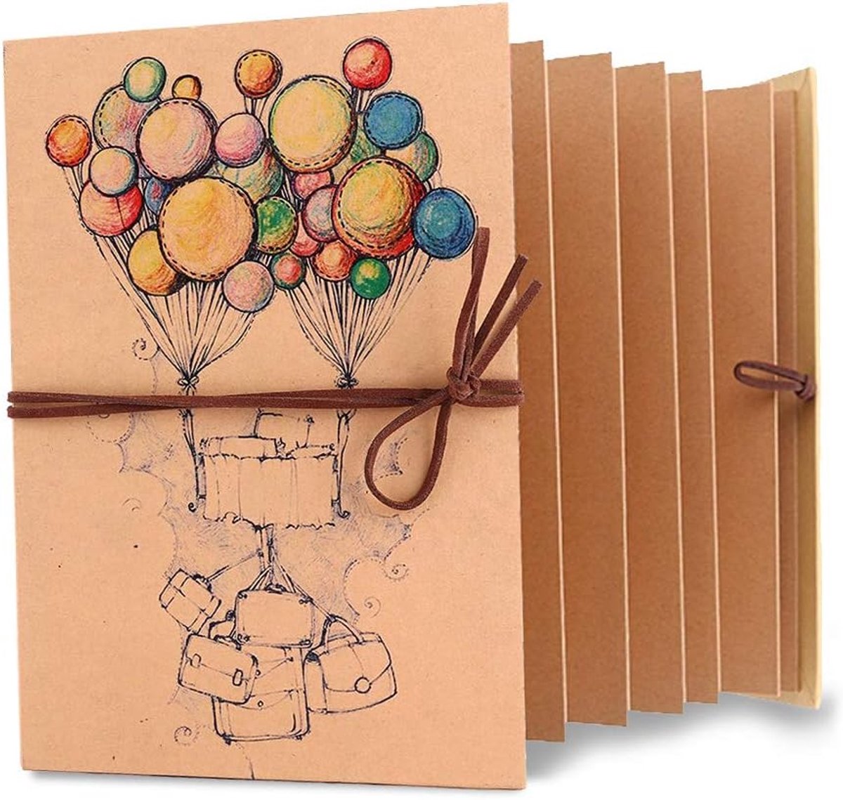 Vintage stijl, omslag met ballonnen, voor doe-het-zelf, scrapbooking, creatieve hobby's