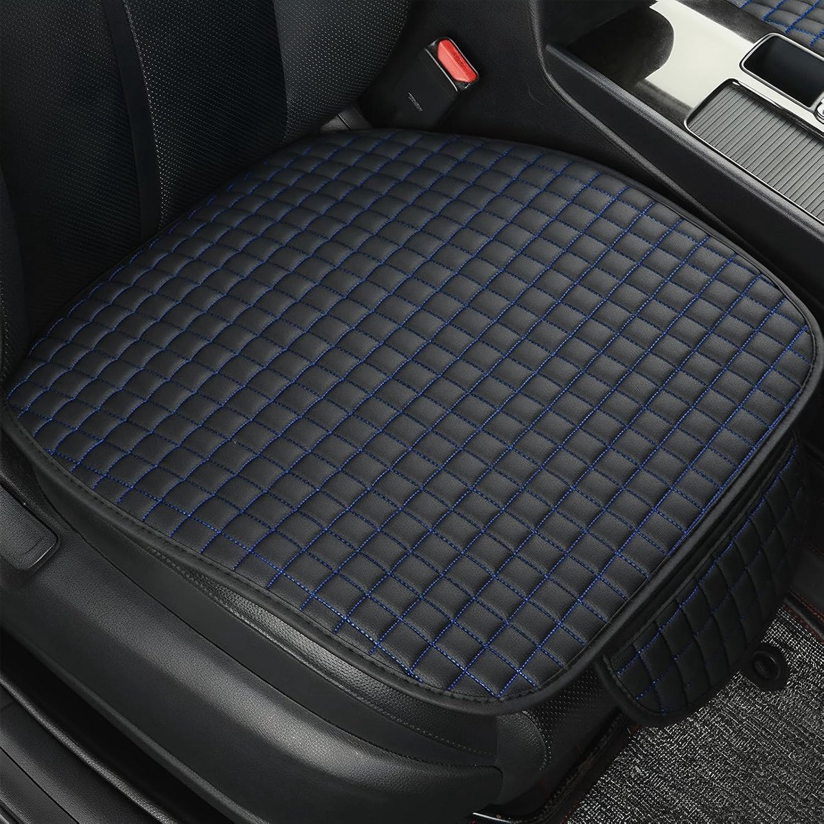 Autostoelkussen - Antislip - 50 x 50 cm - Zwart en Blauw