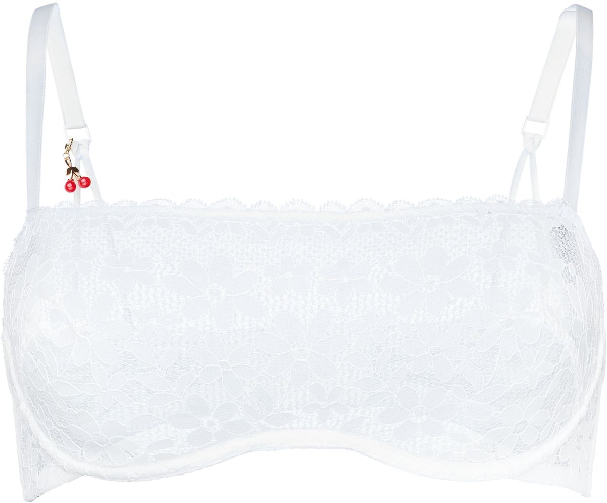 ESOTIQ Lovely Cherry - Zachte topbeha - Kanten afwerking - Crème