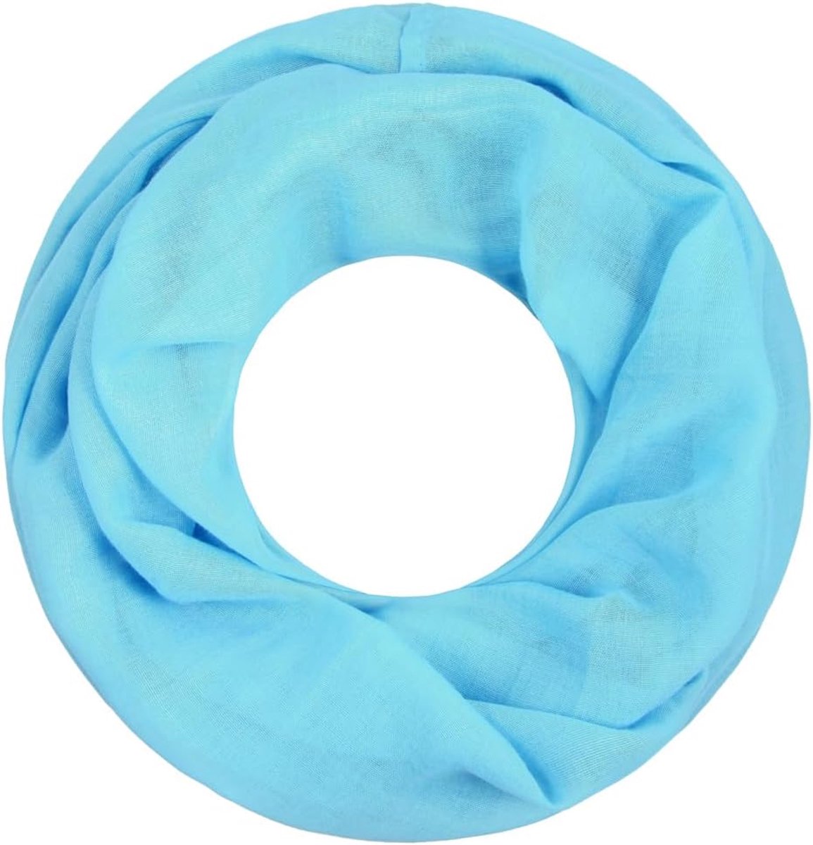 Loop Cary Basic sjaal dames sjaal colsjaal ronde sjaal halsdoeken effen loopsjaal eenkleurig, aqua