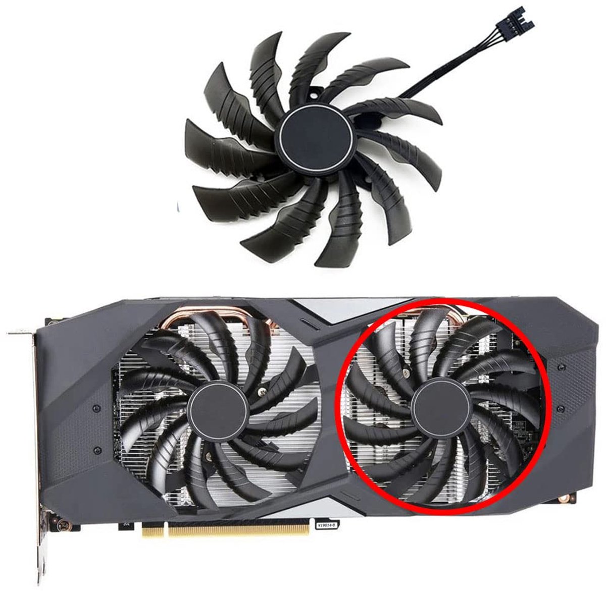 95MM PLD10010S12H/PLD10010S12HH GPU grafische kaart koelventilator vervangen voor Gigabyte GTX 1660 ti/GTX 1650 / RTX 2060 2070 2080 grafische videokaart koelventilator (ventilator-B)