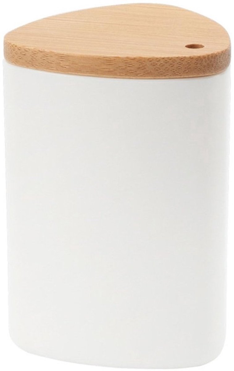 Dailygoods - tandenstoker-opbergdoos duurzaam - bamboe/PS - dispenser - container - ruime capaciteit - voor thuis/horeca - tandenstokerhouder