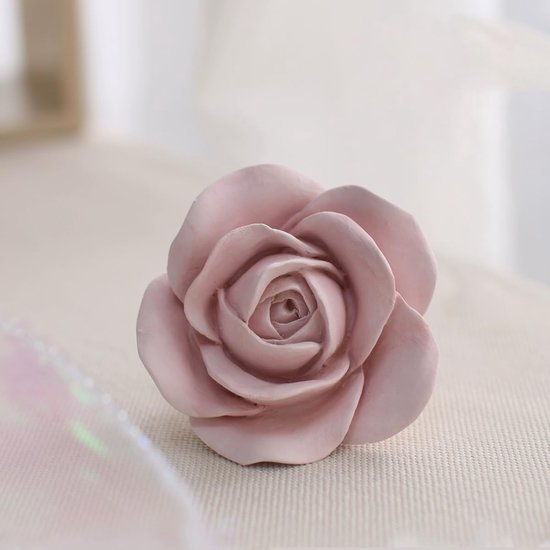 3 stuks kaarsvormen, siliconen, rozen, anjer, pioenroos, gietvormen, kaarsvormen om te gieten, bloemen, 3D (bloem roze) — afbeelding 3