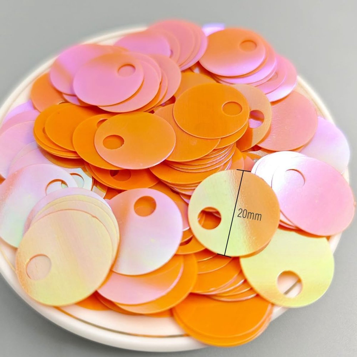 Pailletten 2000 stuks 20 mm grote knutselpailletten pailletten met gat voor doe-het-zelf knutselprojecten halskettingen oorbellen jurken kostuums schoenen kleding accessoires huishoudtextiel