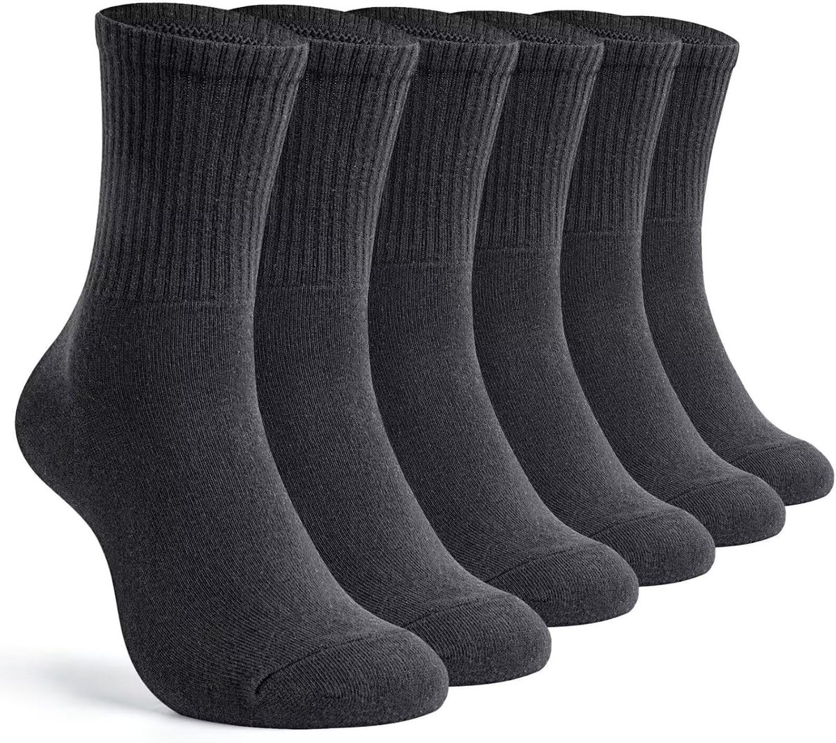 Sokken Heren Dames 6/12 Paar Katoenen Sportsokken Tennissokken Wandersokken Laufsokken Crew-Sokken Running Socks