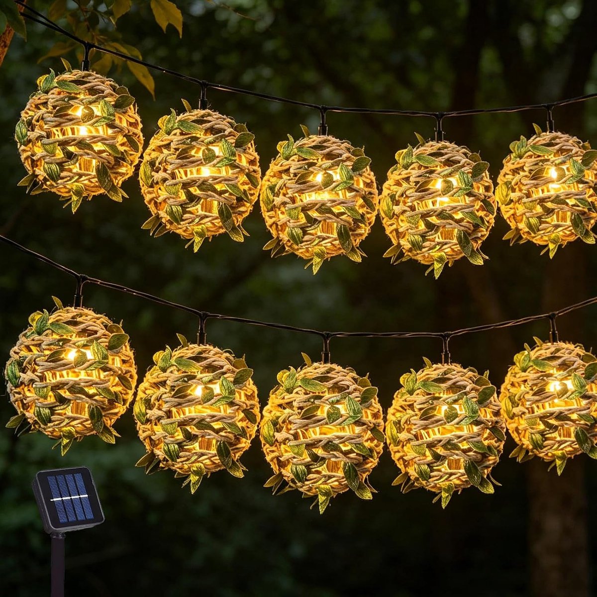 Lichtsnoer op zonne-energie voor buiten, led-lichtketting op zonne-energie, waterdicht, voor decoratie van tuinen, terrassen, terrassen, feestjes
