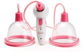 Elektrische Borstmassageapparaat, Beauty-Massageapparaat Met Dubbele Cup, Elektrische Borststimulator Met Dubbele Kop Voor Vrouwen Met Borstdysplasie, Verslapte Borsten - wit (13.5cm)